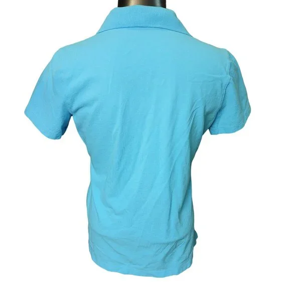 KS | Karen Scott Women's Light Blue Polo T-shirt Medium - Picture 2 of 4